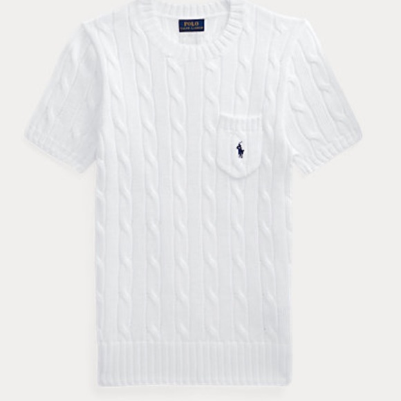 Polo Ralph Lauren

Cable-Knit Short-Sleeve Sweater  white - Picture 6 of 17